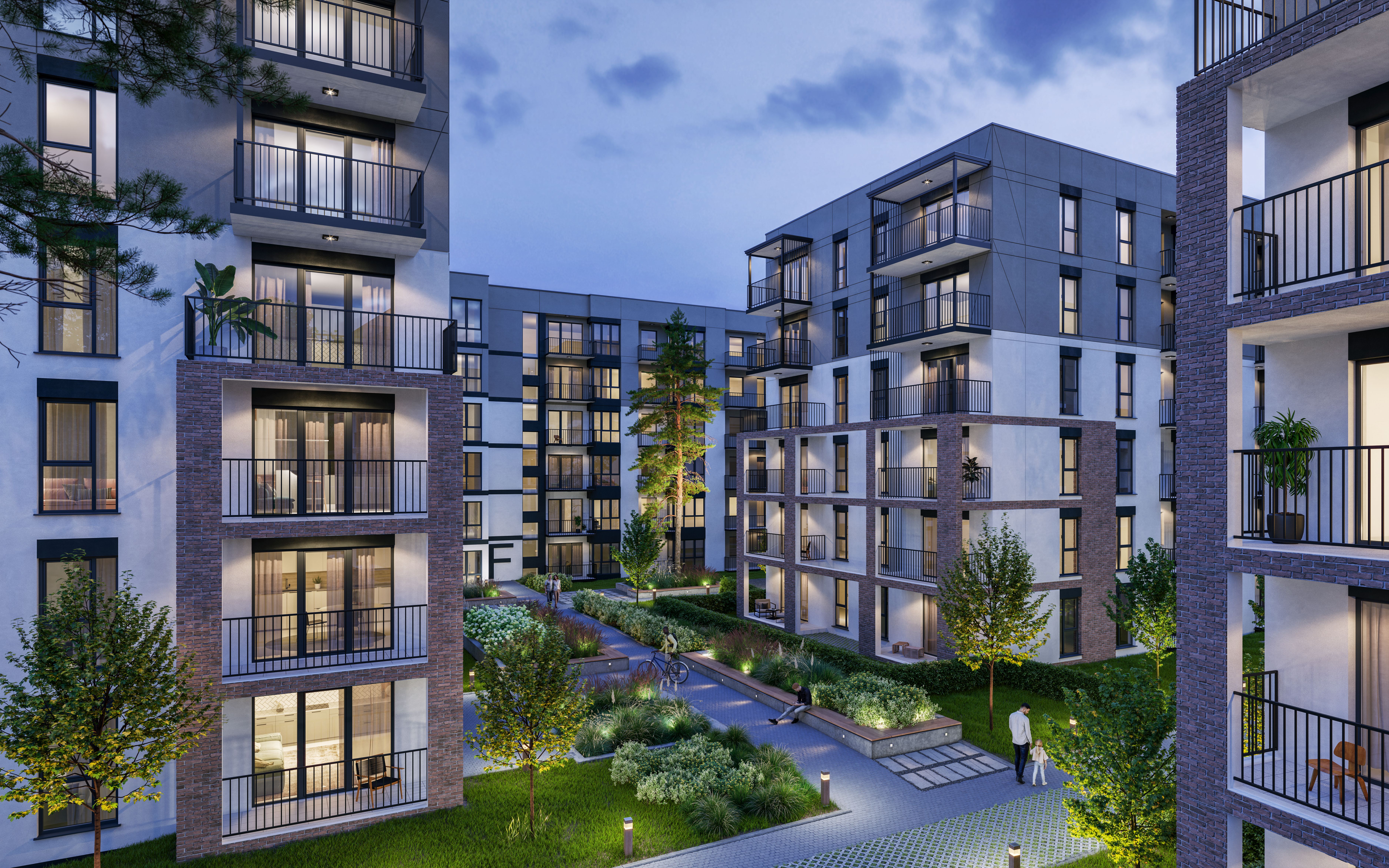 Widok ogrodu i tarasu